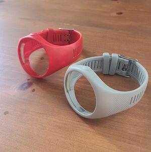 Set Of 2 - Watch Polar M200 Bracelets - Red and Gray - M/L
